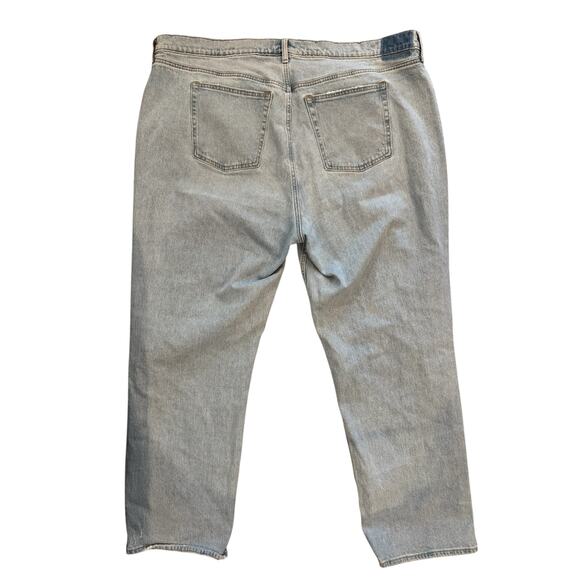 A&F Curve Love Baggy Low Rise Distressed Jeans 36L - Picture 3 of 5